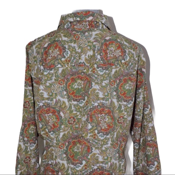 Talbots Paisley Button Down Shirt - Picture 3 of 8